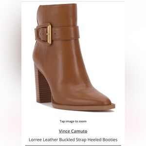 🌺 NWT Vince Camuto Loree Brown Ankle Boots with Buckle